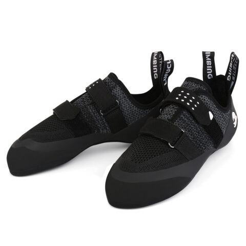 LUFU Slip Resistant And Abrasion Resistant Coverage Low top Rock Climbing Shoes Unisex Black