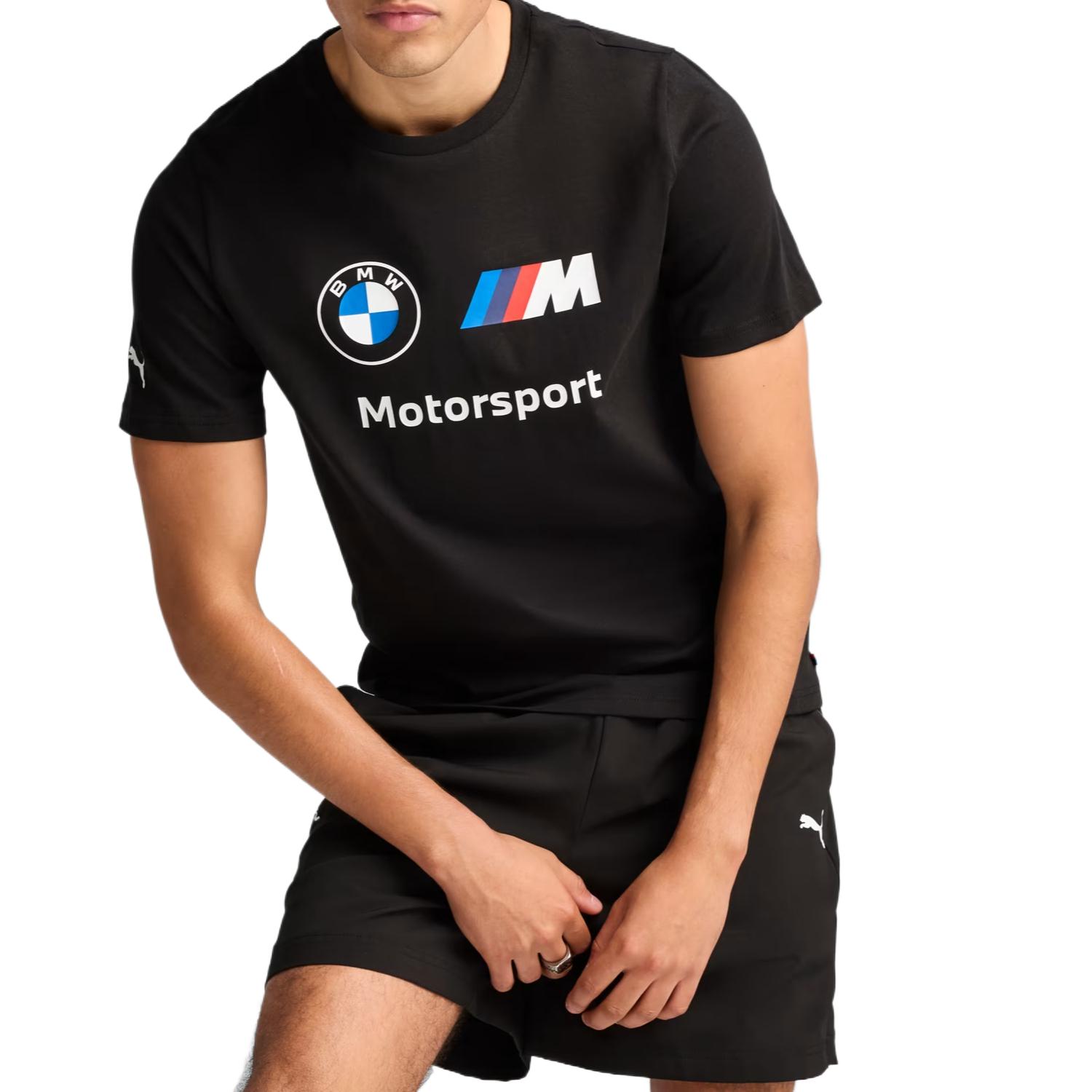 PUMA BMW M MOTORSPORT ESSENTIALS Racing T Shirt Men’s Black