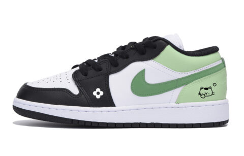 Jordan Air Jordan 1 Low top Vintage Basketball Shoes Men’s White Green