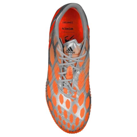 Adidas Predator Instinct FG Firm Ground Slip Resistant Abrasion Resistant Soccer Shoes Women’s Silver Orange