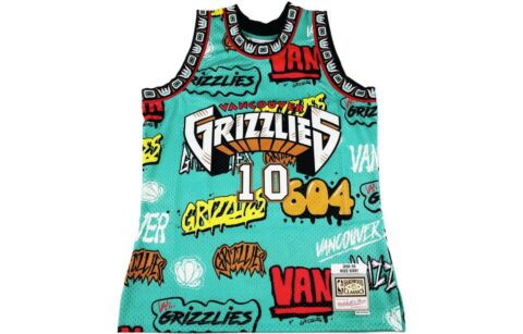 Mitchell Ness "NBA Grizzlies 1998 Mike Bibby" Slap Sticker Swingman jersey vest top