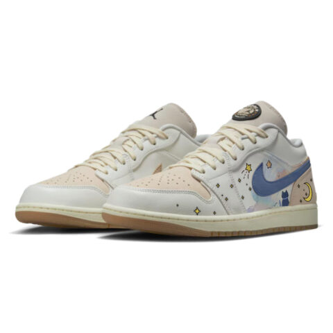 Jordan Air Jordan 1 Vintage Basketball Shoes Unisex Low Top White/Brown