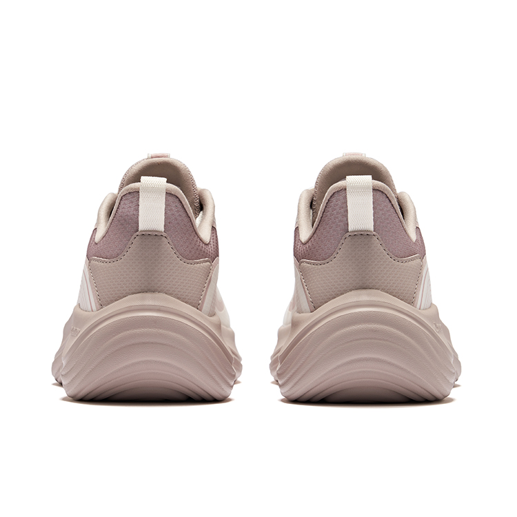 Erke Business Style Running Shoes Women’s Low Top Microcrystal White Pearl Milk Tea