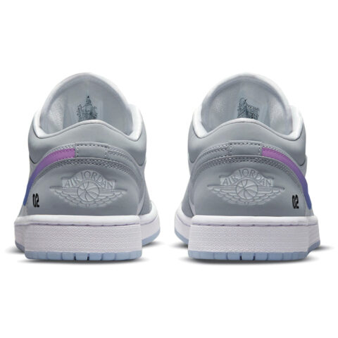 Jordan Air Jordan 1 Abrasion Resistant Slip Resistant Low top Vintage Basketball Shoes Women’s Gray White