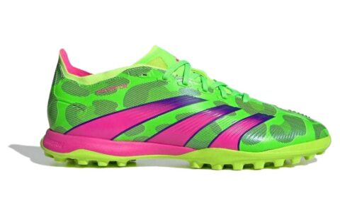 Adidas PREDATOR LEAGUE TF Turf Cushioning Abrasion Resistant Breathable Soccer Shoes Unisex Green Purple