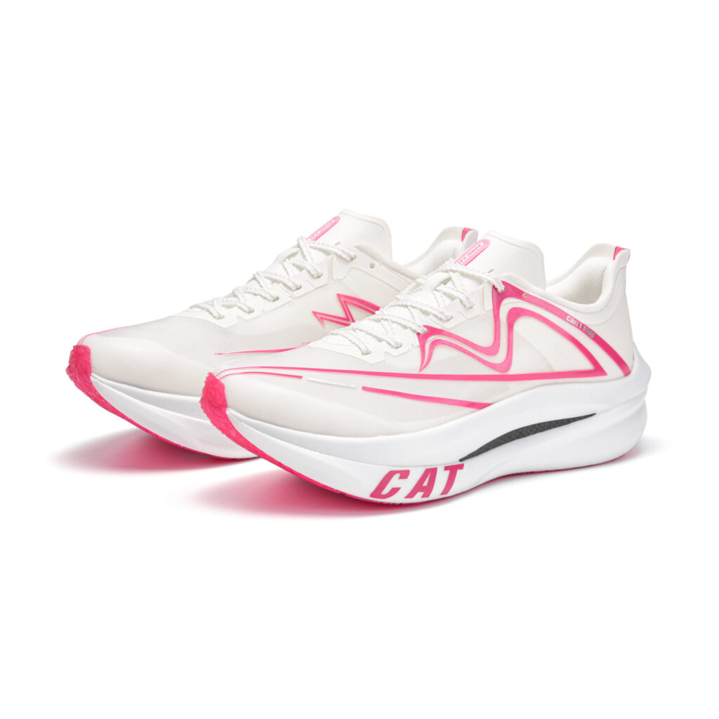 YINSUMAO Casual Marathon Long Distance Running Sprint Running Shoes Unisex White Pink