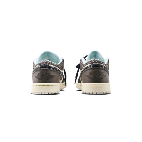 Jordan Air Jordan 1 Low Heat Mocha Low top Vintage Basketball Shoes Unisex Black Brown