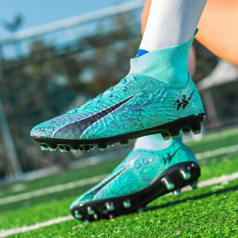 DOUBLE STAR 88 Cushioning Slip Resistant Cushioning Slip Resistant Soccer Shoes Unisex Aqua