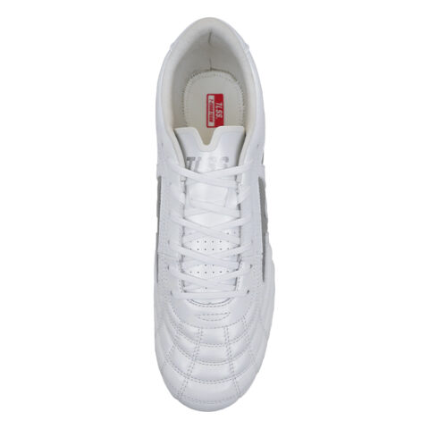TLSS. MG Multi Ground Artificial Turf Cushioning Lightweight Soccer Shoes Men’s White Silver