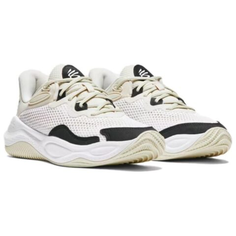 Under Armour Curry Splash 24 Slip Resistant Abrasion Resistant Low top Basketball Shoes Unisex Ecru