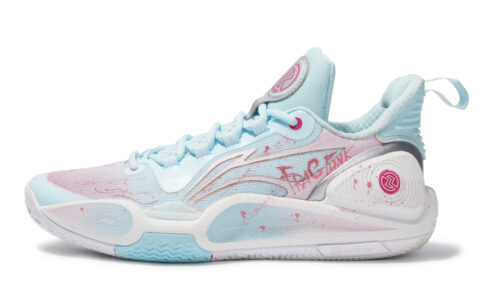 Li Ning Speed 9 Cushioning Slip Resistant Abrasion Resistant Support Low top Basketball Shoes Men’s Blue Pink