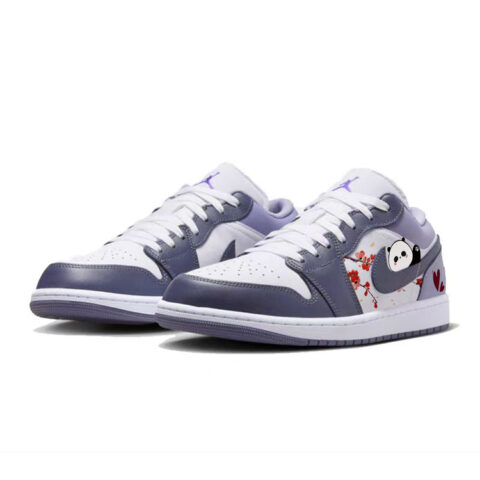 Jordan Air Jordan 1 Vintage Basketball Shoes Men’s Low Top White/Purple