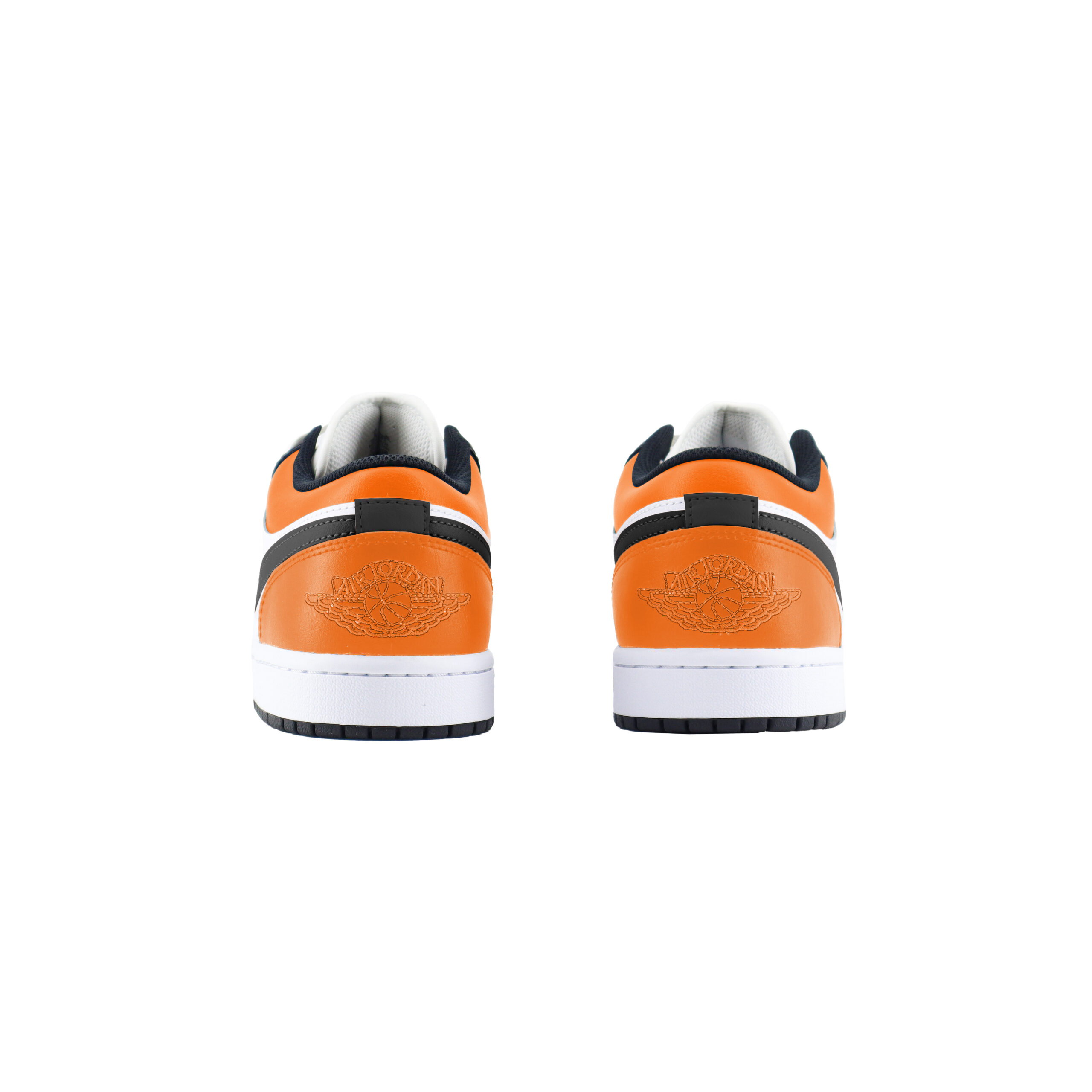 Jordan Air Jordan 1 Low Abrasion Resistant Abrasion Resistant Low top Vintage Basketball Shoes Unisex Black Orange