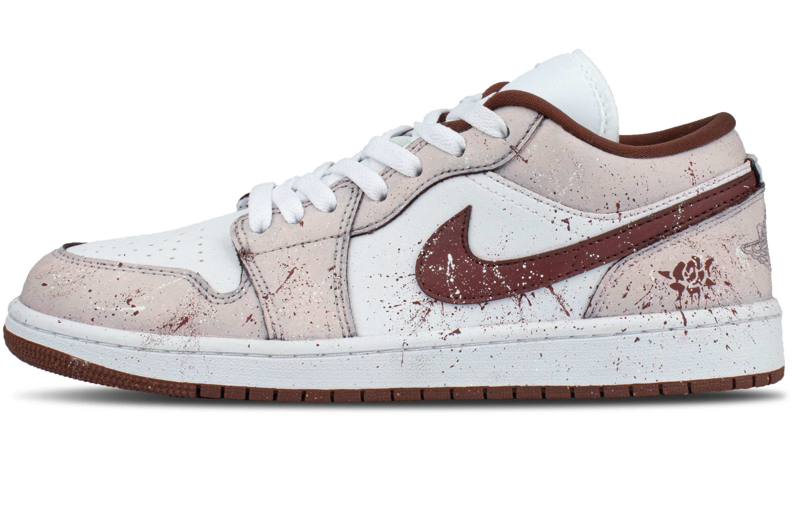 Jordan Air Jordan 1 Abrasion Resistant Abrasion Resistant Low top Vintage Basketball Shoes Unisex Pink
