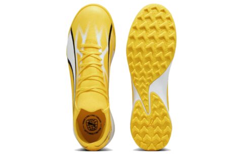 PUMA Ultra Match TT Turf Soccer Shoes Men’s Yellow White Black