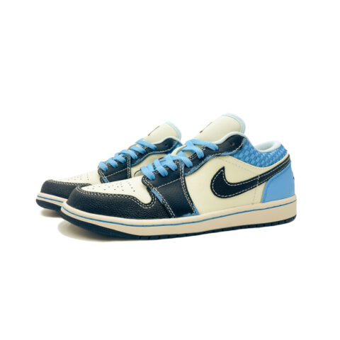 Jordan Air Jordan 1 Slip Resistant Low top Vintage Basketball Shoes Men’s Blue Black