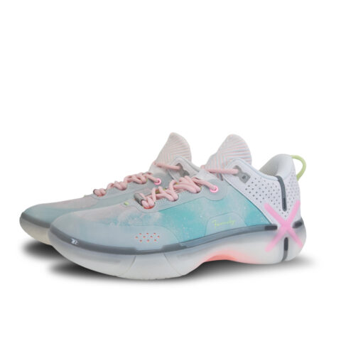 Li Ning Wade Shadow 6 Cushioning Slip Resistant Abrasion Resistant Low top Basketball Shoes Men’s White Blue Pink