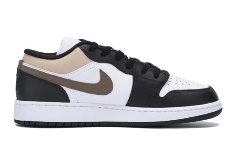 Jordan Air Jordan 1 Abrasion Resistant Slip Resistant Low top Vintage Basketball Shoes Men’s Black Brown