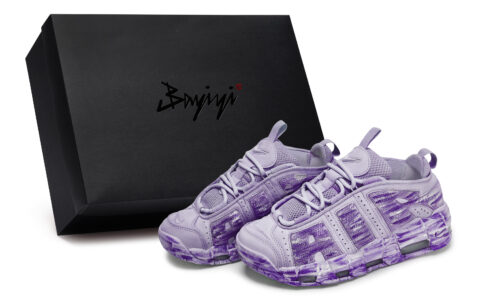 Nike Air More Uptempo Vintage Basketball Shoes Unisex Low Top Purple