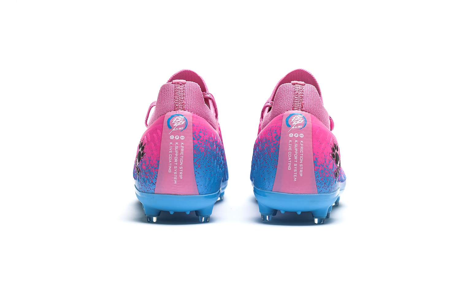 KELME Gale 2.5 MG Multi Ground Cushioning Slip Resistant Abrasion Resistant Soccer Shoes Unisex Pink Blue