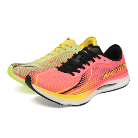Neirk Low top Supercritical Foam Midsole Sprint Running Shoes Unisex Mismatched Willow Green And Rose Red