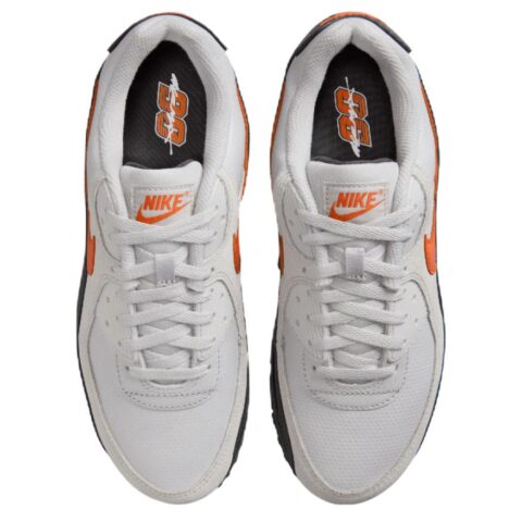 Nike Air Max 90 Abrasion Resistant Abrasion Resistant Low top Casual Running Shoes Unisex Gray Black Orange