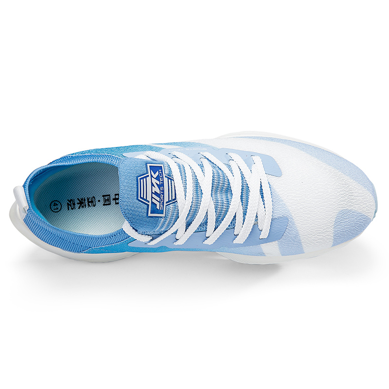 JINLAIKE Cushioning Slip Resistant Coverage Low top Air Cushion Casual Running Shoes Unisex White Blue