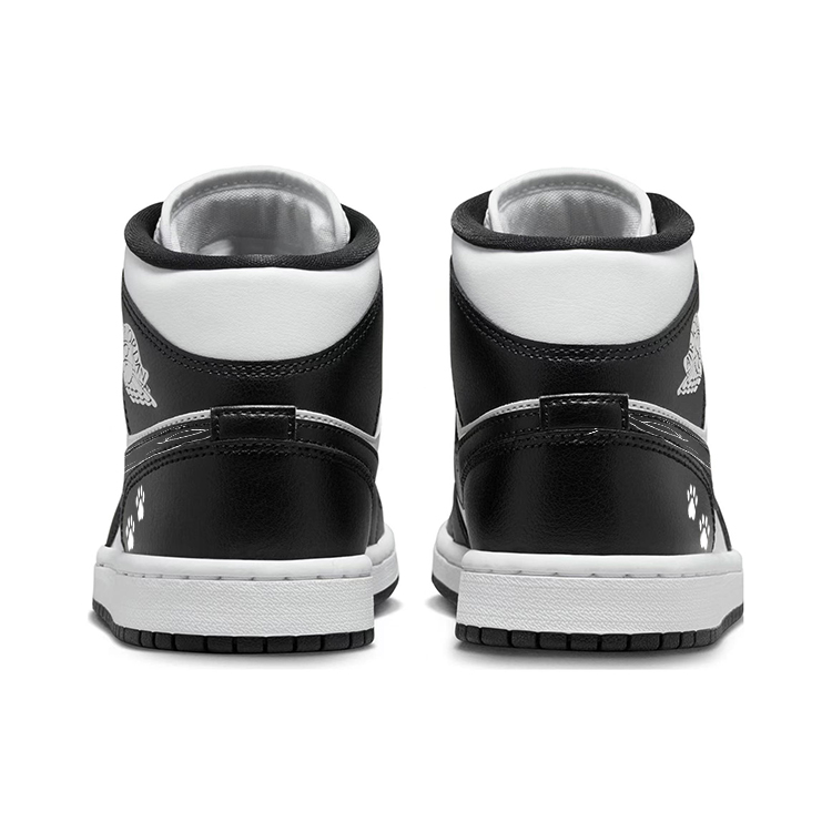 Jordan Air Jordan 1 Cushioning Slip Resistant Mid top Vintage Basketball Shoes Women’s Black