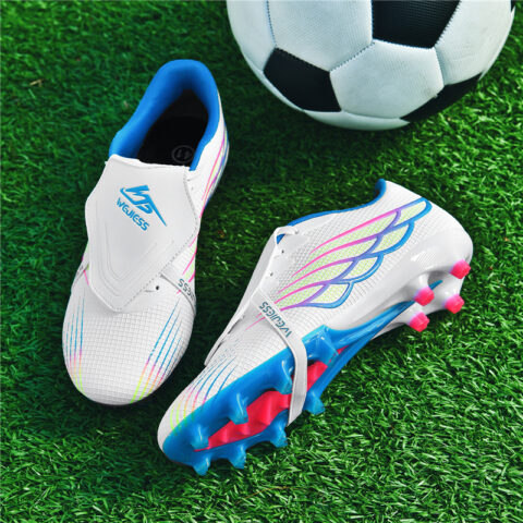 WEJIESS Soft Ground Slip Resistant Abrasion Resistant Slip Resistant Abrasion Resistant Soccer Shoes Unisex
