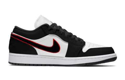 Jordan Air Jordan 1 Vintage Basketball Shoes Unisex Low Top Black Red