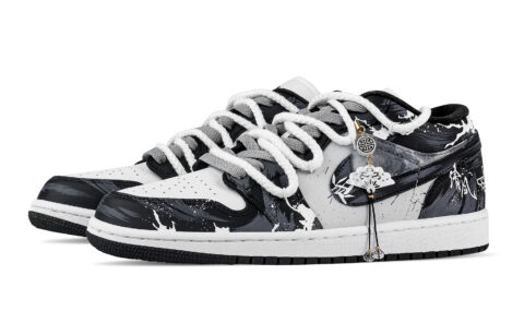 Jordan Air Jordan 1 Gentle Breeze Caresses The Surface. Abrasion Resistant Low top Vintage Basketball Shoes Unisex