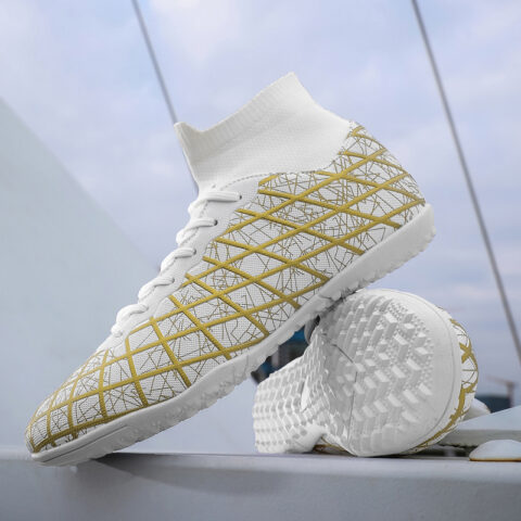 BIANSULONG FG Rubber Long Studs TF Rubber Broken Studs Cushioning Slip Resistant Abrasion Resistant Soccer Shoes Unisex