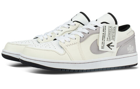 Jordan Air Jordan 1 Synthetic Leather Abrasion Resistant Abrasion Resistant Low top Vintage Basketball Shoes Unisex