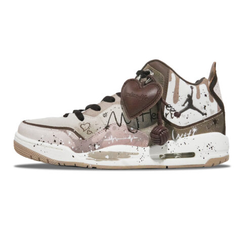 Jordan Courtside 23 Cushioning Slip Resistant Abrasion Resistant Mid top Vintage Basketball Shoes Men’s Brown