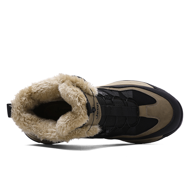 Jeep Versatile Casual, Comfortable Fashion, Fleece Lined Thermal High top Outdoor Shoes Men’s