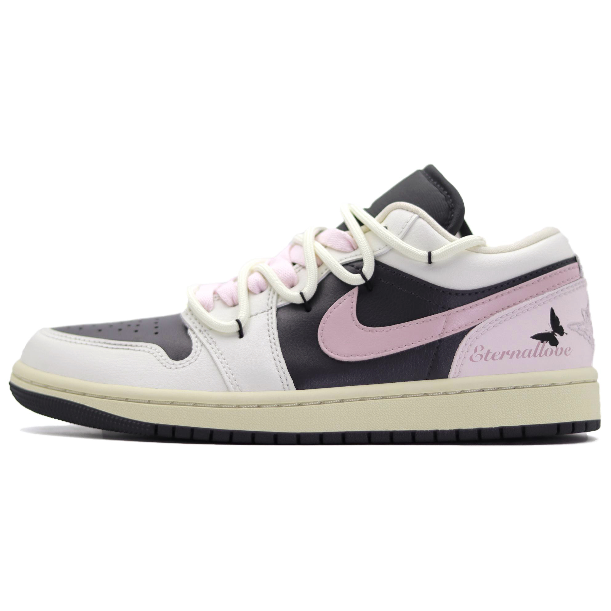 Jordan Air Jordan 1 Abrasion Resistant Low top Vintage Basketball Shoes Women’s Pink