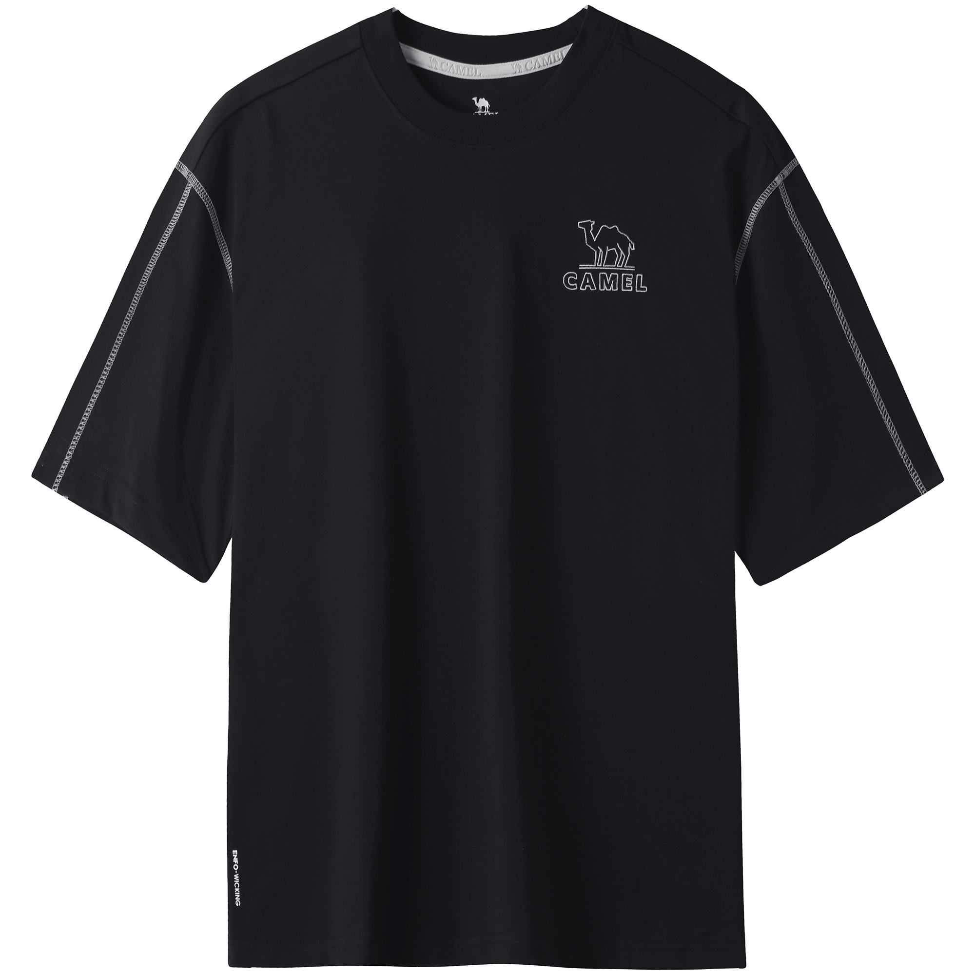 CAMEL Urban Function Series Quick Dry T Shirts Unisex Crew Neck Moderate Straight Fit
