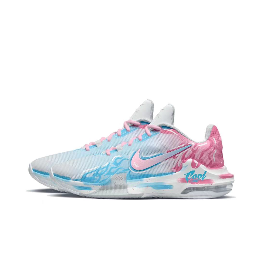 Nike Air Max Impact 4 Basketball Shoes Men’s Mid Top Blue Pink