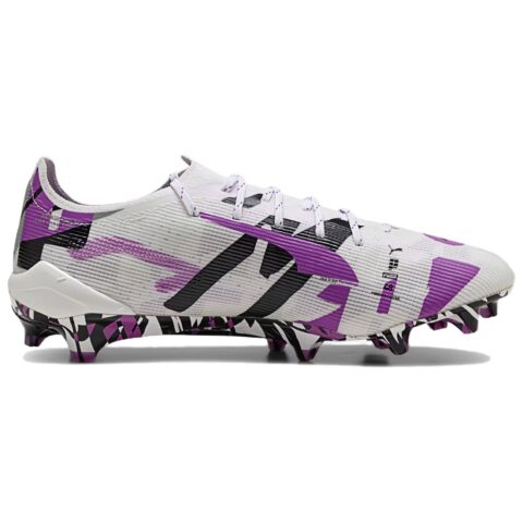 PUMA ULTRA 5 ULTIMATE FG Firm Ground Abrasion Resistant Soccer Shoes Men’s Gray White