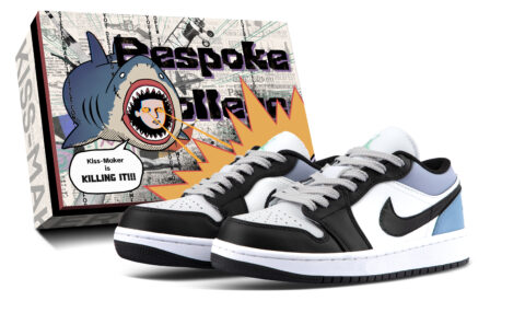 Jordan Air Jordan 1 Cushioning Low top Vintage Basketball Shoes Unisex Sky Blue