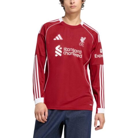 Adidas Free Shipping with adiClub Liverpool Fc 25/26 Long Sleeve Home Jersey