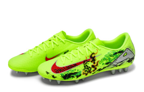 Nike Mercurial Vapor 16 Abrasion Resistant Soccer Shoes Unisex Black Red Green Silver