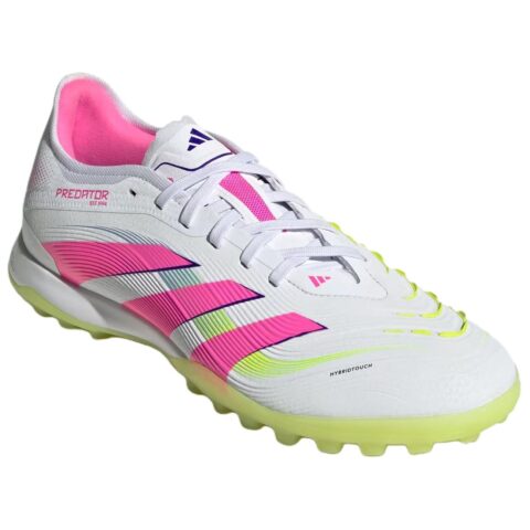 Adidas PREDATOR PRO TF Turf Artificial Turf Slip Resistant Abrasion Resistant Soccer Shoes Unisex Pink White