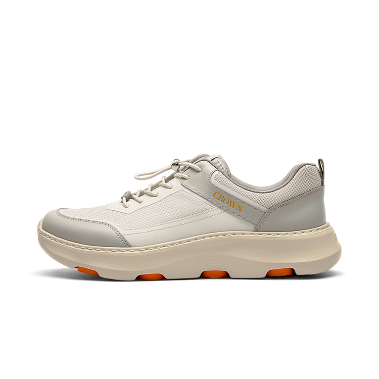 CROWN Cow Leather Low top Casual Shoes Men’s