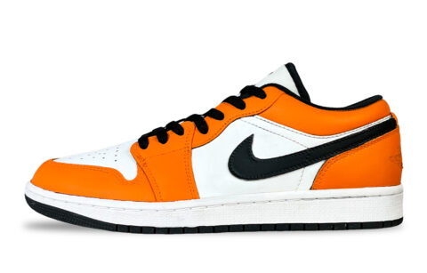 Jordan Air Jordan 1 Vintage Basketball Shoes Unisex Low Top Black Orange