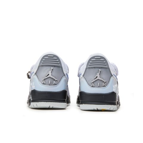 Jordan Legacy 312 Cushioning Slip Resistant Low top Vintage Basketball Shoes Men’s Gray Blue White