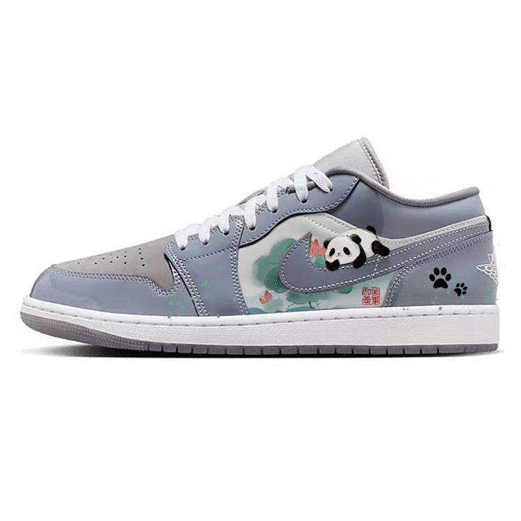 Jordan Air Jordan 1 Slip Resistant Abrasion Resistant Low top Vintage Basketball Shoes Unisex Blue
