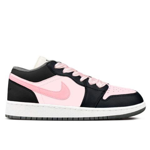 Jordan Air Jordan 1 Cushioning Low top Vintage Basketball Shoes Women’s Black Pink