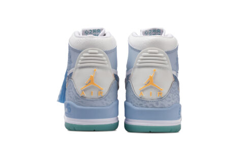 Jordan Legacy 312 Blue Dragon Abrasion Resistant Abrasion Resistant High top Vintage Basketball Shoes Men’s Blue White