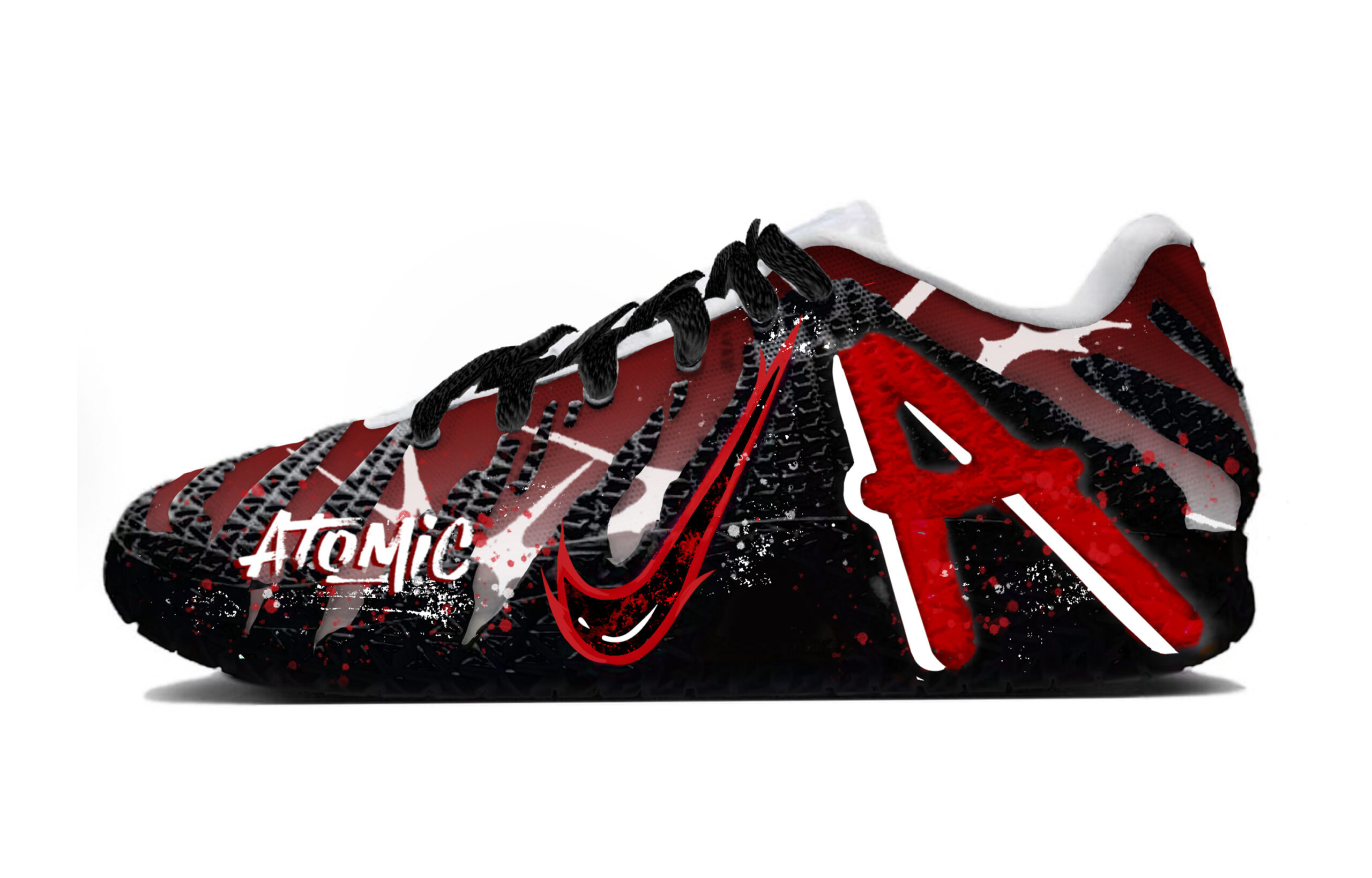 Nike Ja Morant 3 Ink Flame Cushioning Low top Basketball Shoes Unisex Black Red